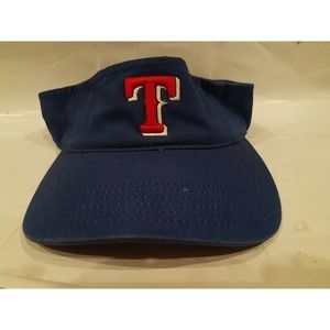 Vintage Texas Rangers Baseball Official MLB Visor hat Twins Enterprise blue